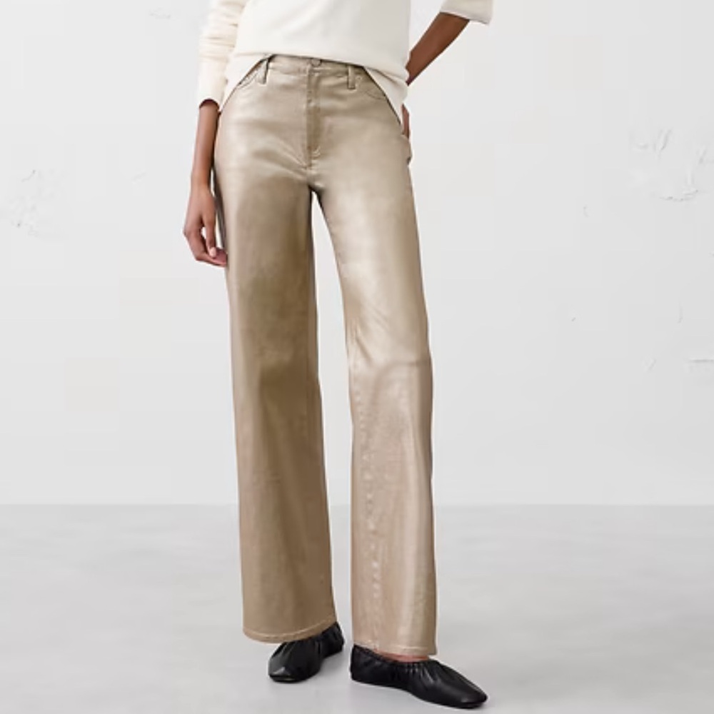 Banana Republic Straight High-Rise Metallic Pant